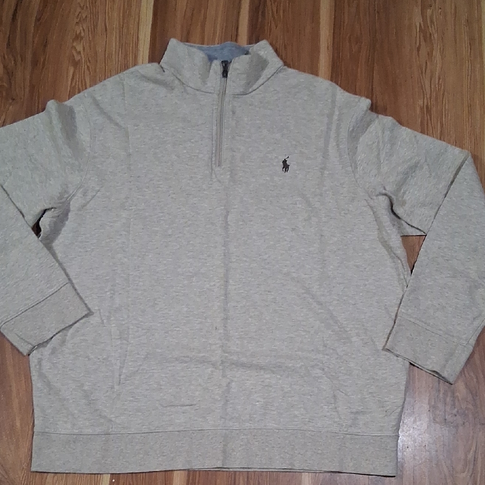Polo by Ralph Lauren Men's Tan Zip-Up Sweater